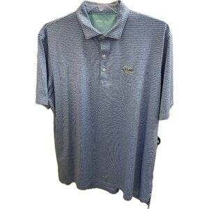 JOHNNIE-O MALIBLU ARNOLD STRIPE PERFORMANCE POLO GOLF SHIRT 2x Tore Pines